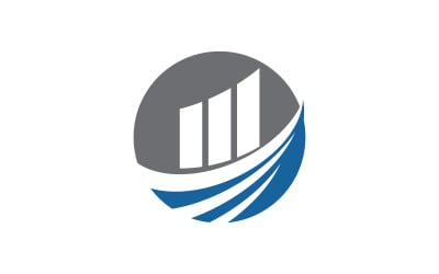 Affärstillväxt Finanskoncept logotyp illustration design v.34