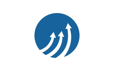 Business growth Finance concept logo illustration design v.40