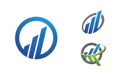 Business growth Finance concept logo illustration design v.42