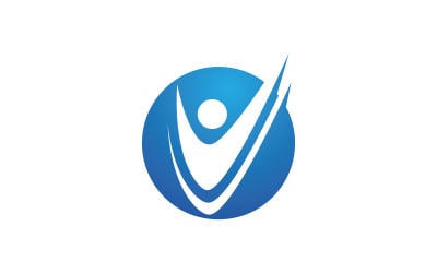Healthy life Human fit sport logo sign illustration v.15
