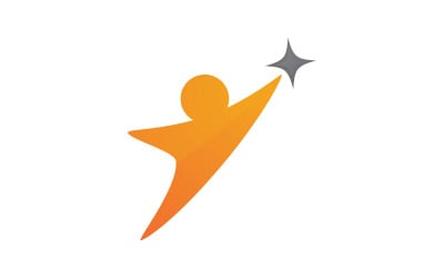 Healthy life Human fit sport logo sign illustration v.18
