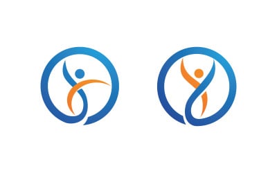 Healthy life Human fit sport logo sign illustration v.39