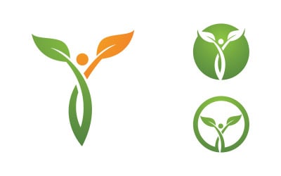 Healthy life Human fit sport logo sign illustration v.59