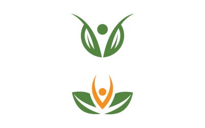 Healthy life Human fit sport logo sign illustration v.68