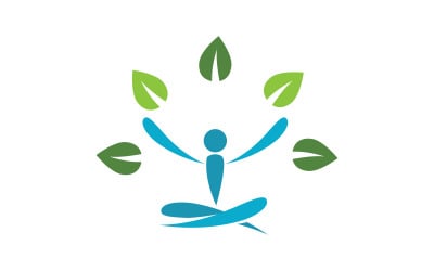 Healthy life Human fit sport logo sign illustration v.75