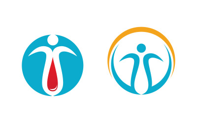 Zdrowe życie Ludzkie logo sportowe ilustracja v.21