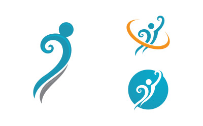Zdrowe życie Ludzkie logo sportowe ilustracja v.34