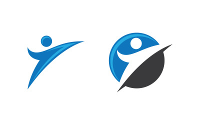 Zdrowe życie Ludzkie logo sportowe ilustracja v.56
