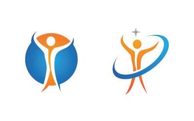 Zdrowe życie Ludzkie logo sportowe ilustracja v.62