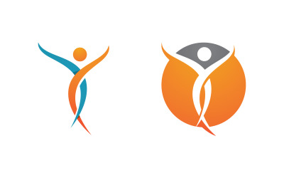 Zdrowe życie Ludzkie logo sportowe ilustracja v.64