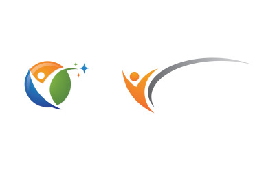 Zdrowe życie Ludzkie logo sportowe ilustracja v.69