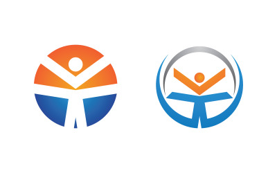 Zdrowe życie Ludzkie logo sportowe ilustracja v.77