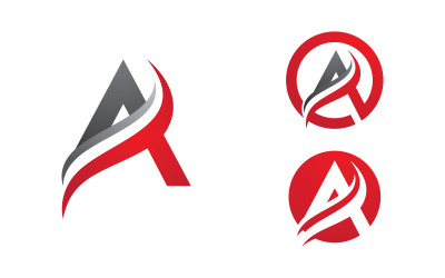 A Harfi Logo İş Konsepti Tasarım Şablonu v.103