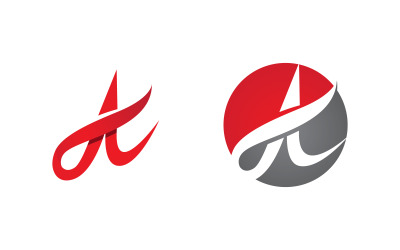 A Harfi Logo İş Konsepti Tasarım Şablonu v.110