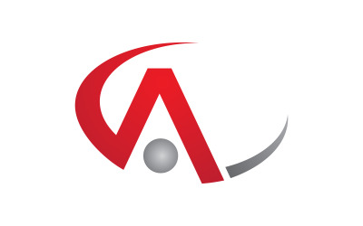 A Harfi Logo İş Konsepti Tasarım Şablonu v.112