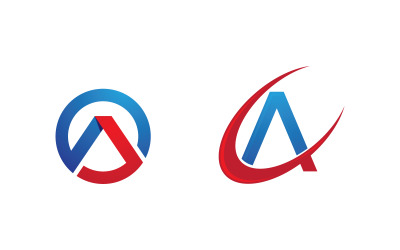 A Harfi Logo İş Konsepti Tasarım Şablonu v.114