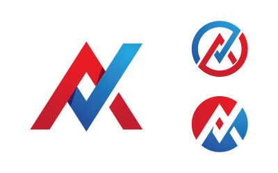 A Harfi Logo İş Konsepti Tasarım Şablonu v.115