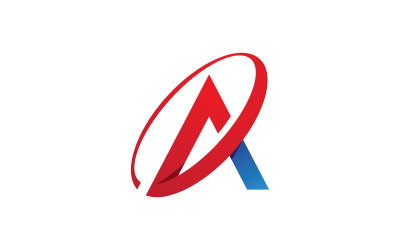 A Harfi Logo İş Konsepti Tasarım Şablonu v.116