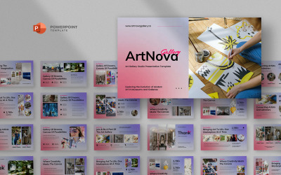 Artnova - PowerPoint-sjabloon voor kunstgalerieën