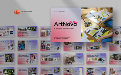 Artnova - Шаблон PowerPoint для художньої галереї