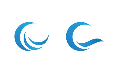 Fala wodna ciecz wektor Logo ilustracja projekt V1.125