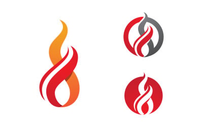 Flames Logo icon illustration vector design template v.63