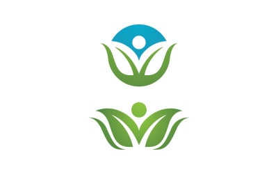 Healthy life Human fit sport logo sign illustration v.82