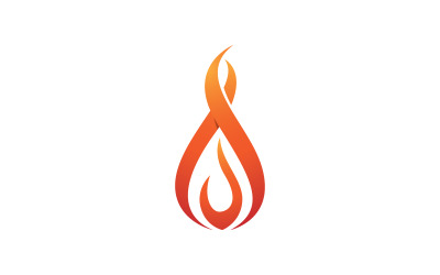 Ikona logo Flames, ilustracja, szablon projektu wektorowego vv.61