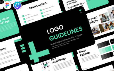 Logotyp - Presentationsmall för företagsriktlinjer för varumärken, huvudtalare