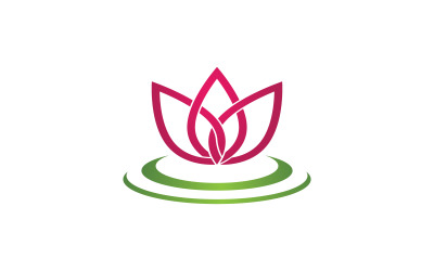Lotus çiçeği Logo Güzellik Salonu Kozmetik cilt bakımı vektör simgesi tasarımı v.97