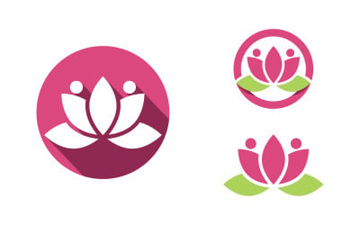 Lotus flower Logo Beauty Salon Cosmetic skincare vector icon design v.95