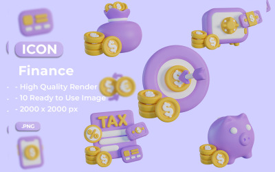 Объект 3D Finance Icon Pack