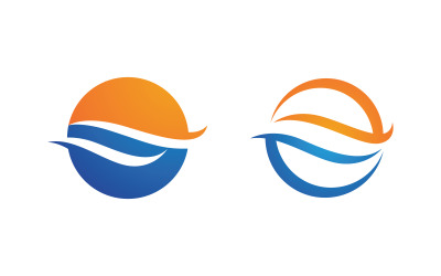 Su dalgası sıvı vektör Logo illüstrasyon tasarımı V1.116