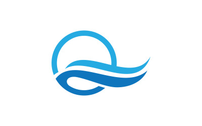 Su dalgası sıvı vektör Logo illüstrasyon tasarımı V1.129