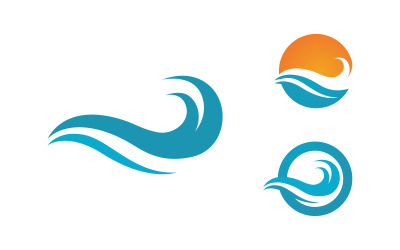 Su dalgası sıvı vektör Logo illüstrasyon tasarımı V1.133