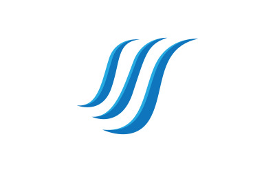 Wasserwellen-Flüssigkeitsvektor-Logo-Illustrationsdesign V1.123