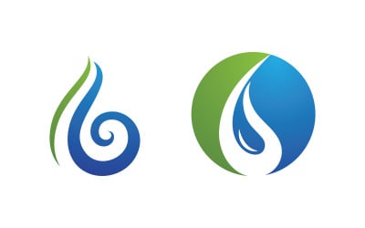 Water drop Plumbing Logo Template vector illustration v.108