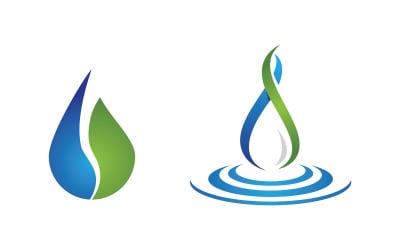 Water drop Plumbing Logo Template vector illustration v.112