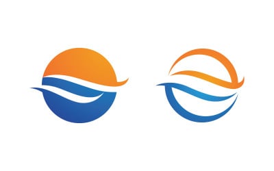 Water wave liquid vector Logo illustration design V1.116