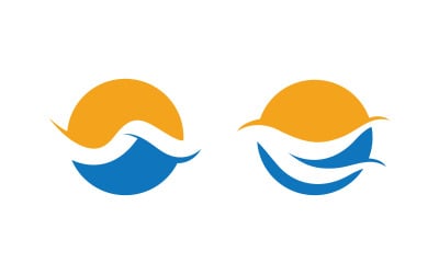 Water wave liquid vector Logo illustration design V1.122