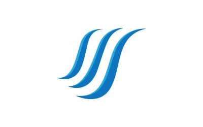 Water wave liquid vector Logo illustration design V1.123
