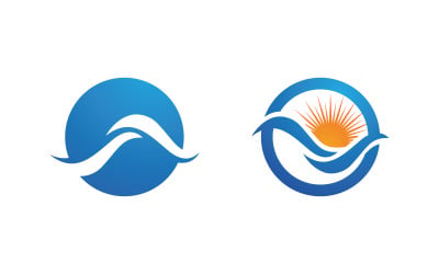 Water wave liquid vector Logo illustration design V1.124