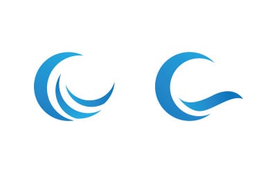Water wave liquid vector Logo illustration design V1.125