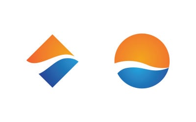 Water wave liquid vector Logo illustration design V1.126