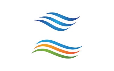 Water wave liquid vector Logo illustration design V1.127