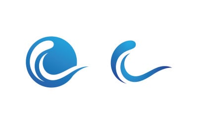 Water wave liquid vector Logo illustration design V1.132