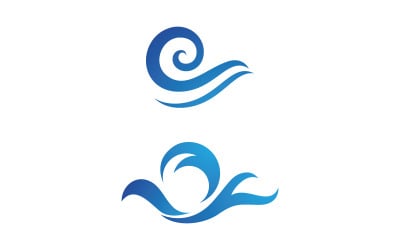 Water wave liquid vector Logo illustration design V1.136