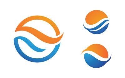 Water wave liquid vector Logo illustration design V1.137