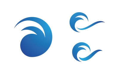 Water wave liquid vector Logo illustration design V1.138