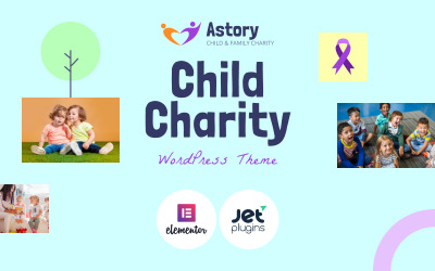 "Astory - Child Charity WordPress Theme" - адаптивний WordPress шаблон №52176